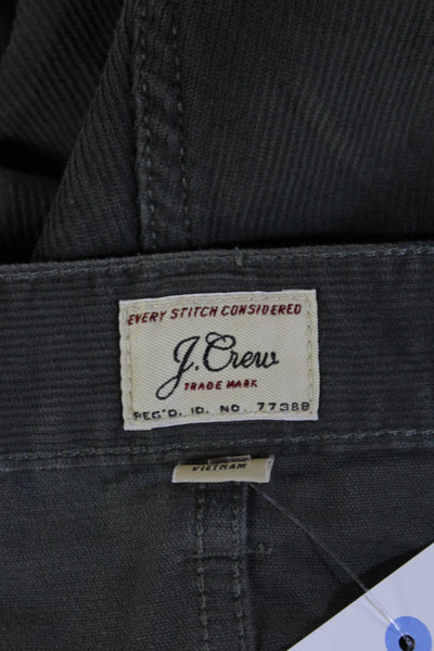 J Crew Mens Dark Gray Classic Pants Button Closure Size 35