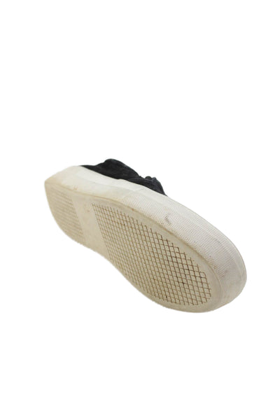 Steve Madden Women's Round Toe Suede Rubber Sole Slip-On Shoes Black Size 8