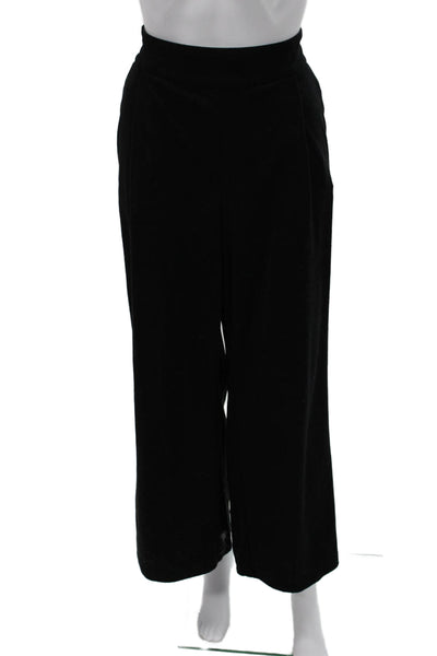 Drew Women Cropped Dress Pants Black Polyester Size L