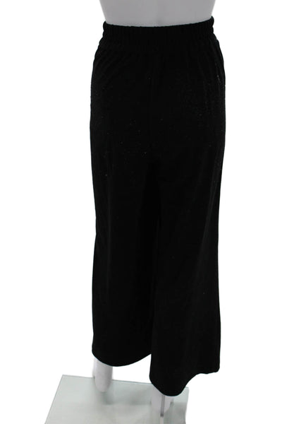 Drew Women Cropped Dress Pants Black Polyester Size L