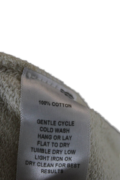 Revel New York Unisex Jogger Sweatpants Beige 100% Cotton Drawstring Size M