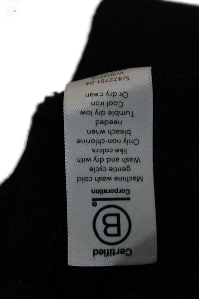 Athleta Women Pullover Sweatshirts Black Crewneck Long Sleeve Modal Size L