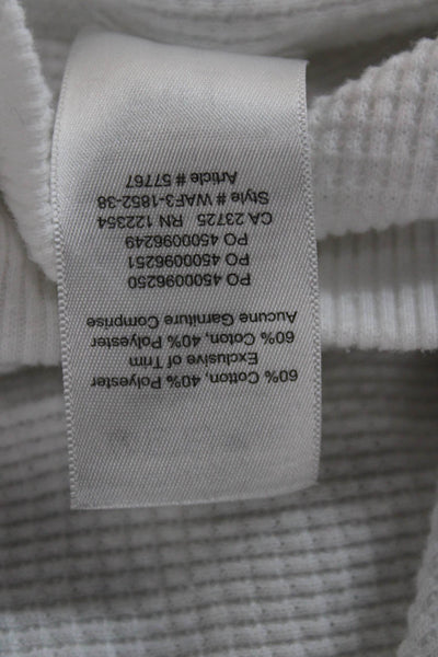 TNA Unisex Pullover Sweater White Long Sleeve Round Neck Size L