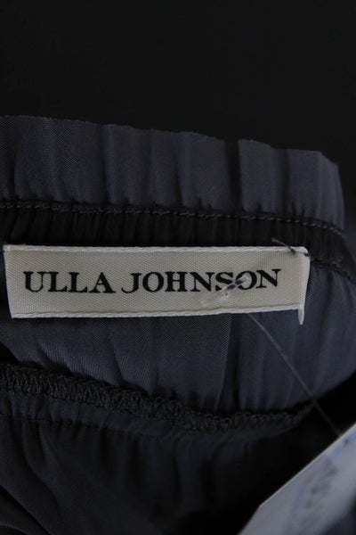Ulla Johnson Women Black Short Sleeve Blouse 100% Polyester Designer Size 2