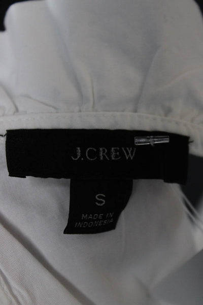 J Crew Womens White Basic Sleeveless Tank Cotton Stretch Size S