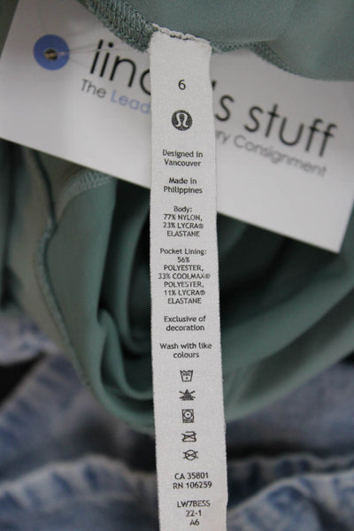Lululemon Unisex Green Biker Shorts Size 6