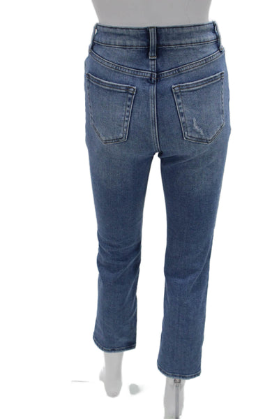JBD Womens High Rise Ankle Cropped Blue Jeans Size 26
