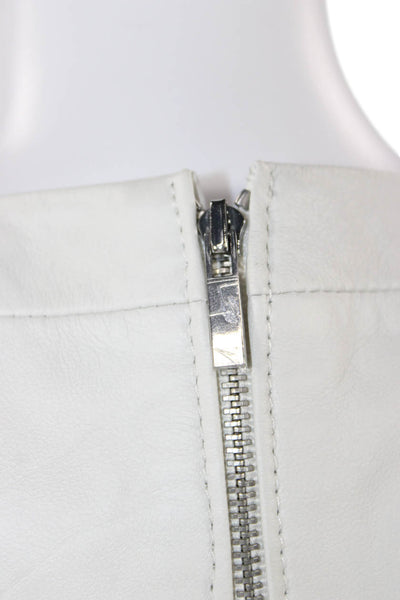 Elizabeth & James Women Cropped White Tank Sleeveless Crew Neck Designer Size XS