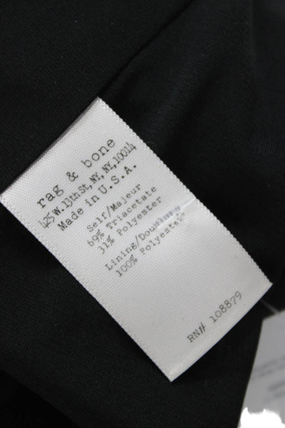 Rag & Bone Women Tank Black Zip Round Neck Sleeveless Classic Size 0