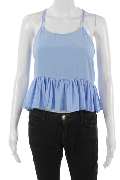 Antik Batik Womens Light Blue Cropped Camisole Sleeveless Size S