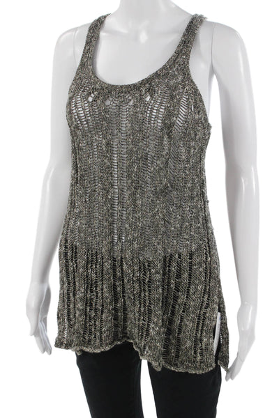 Calypso Saint Barth Women Black Sleeveless Tunic Bohemian Round Neck Size XS