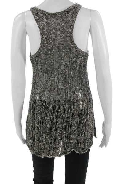 Calypso Saint Barth Women Black Sleeveless Tunic Bohemian Round Neck Size XS