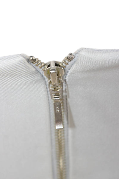 Nicholas Womens Camisole White Sleeveless Zip Polyester Designer Size 4