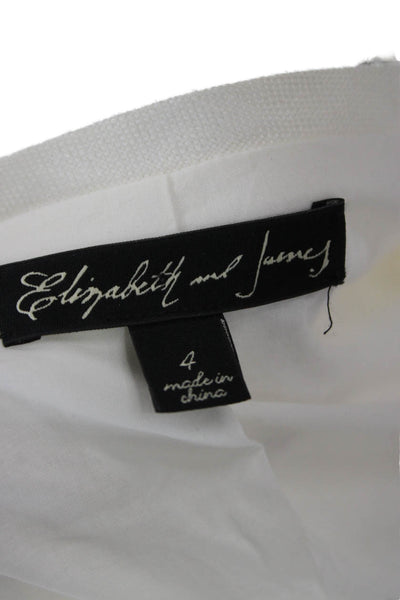 Elizabeth & James Women Bohemian Linen Zip Jacket White Size 4