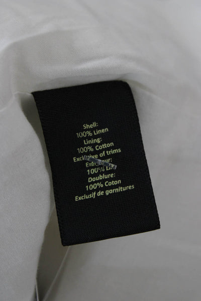 Elizabeth & James Women Bohemian Linen Zip Jacket White Size 4