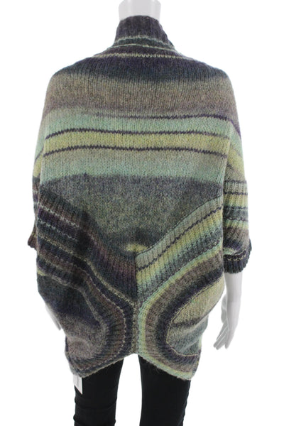 Michael Stars Unisex Cardigan Green 3/4 Sleeve Tie Closure Bohemian Size 1
