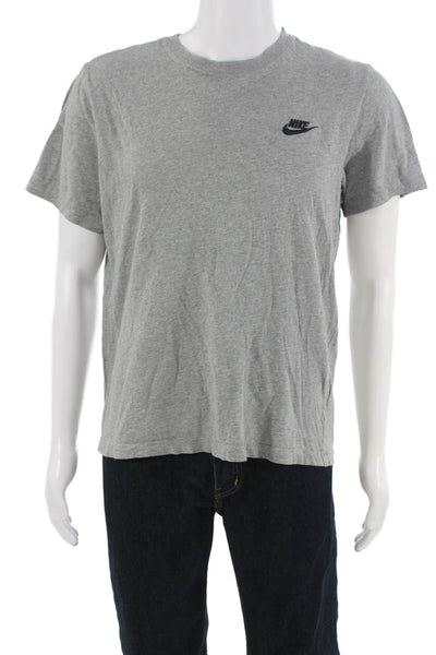Nike Mens Gray Cotton Short Sleeve Crew Neck Sports T-Shirt Size M