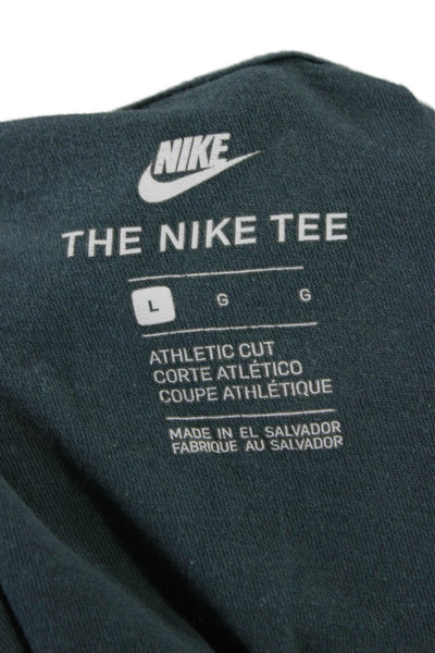 Nike Mens Dark Gray Graphic Quote Cotton Crew Neck Short Sleeve T-Shirt Size L