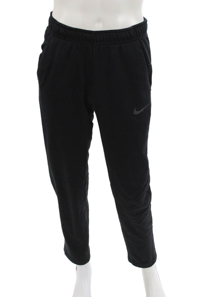 Nike Mens Jogger Sweatpants Black Drawstring Polyester Sports Size S