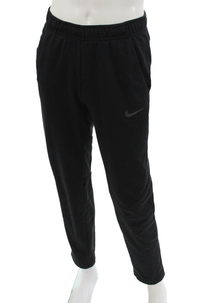 Nike Mens Jogger Sweatpants Black Drawstring Polyester Sports Size S