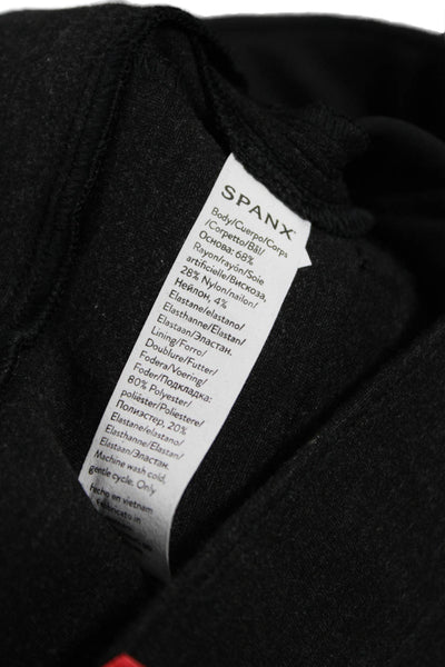 Spanx Womens Ankle Dress Pants Black Petite Size S
