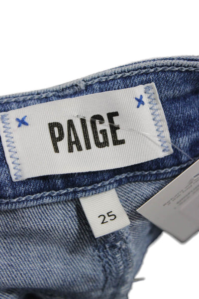 Paige Womens Ankle Skinny Jeans Blue Mid Rise Size 25