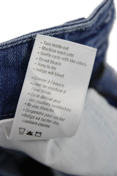 Paige Womens Ankle Skinny Jeans Blue Mid Rise Size 25