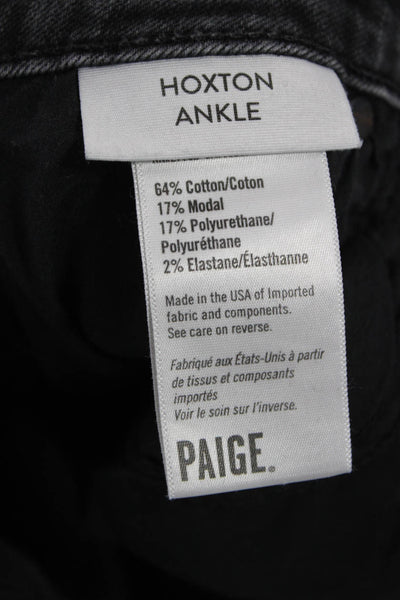 Paige Womens Dark Gray Ankle Skinny Jeans Low Rise Button Size 25