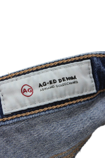 AG Adriano Goldschmied Women Skinny Jeans Petite Blue High Rise Button Size 24