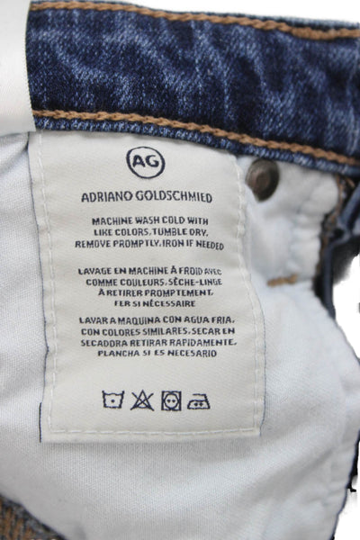 AG Adriano Goldschmied Women Skinny Jeans Petite Blue High Rise Button Size 24