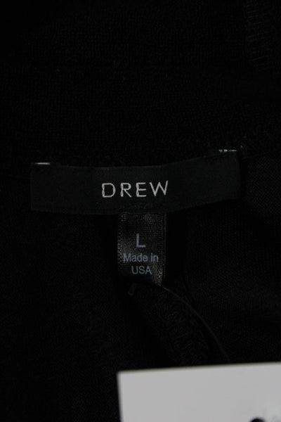 Drew Women Basic Sleeveless Scoop Neck Black Polyester Top Size L