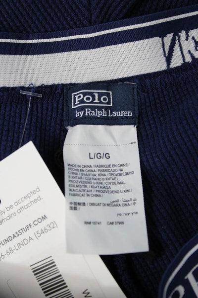 Polo Ralph Lauren Mens Long Johns Dark Blue Cotton Modal Spandex Size L
