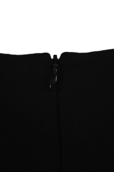 Drew Women A-Line Shift Dress Black Short Sleeve Round Neck Zip Size M