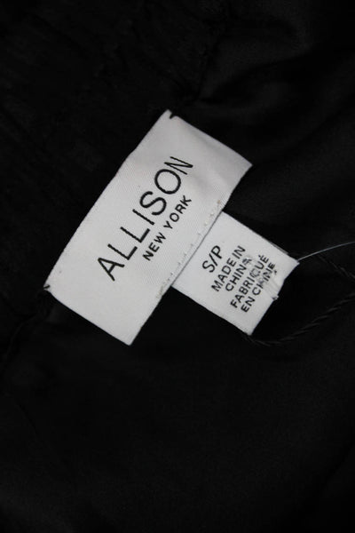 Allison Women Peasant Midi Skirt Black Polyester Petite Size S
