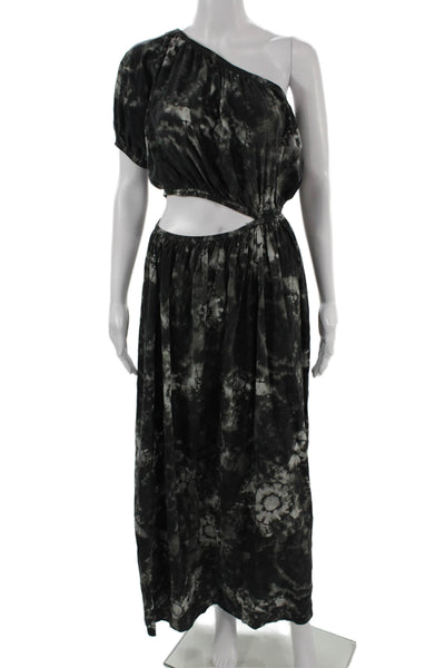 The Westside Womens Black Bohemian Maxi Dress Silk Spandex Size S