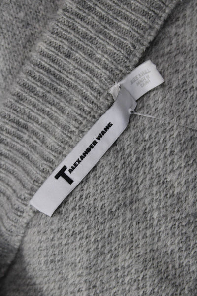 T Alexander Wang Unisex Gray V Neck Pullover Sweater Wool Cashmere Size S