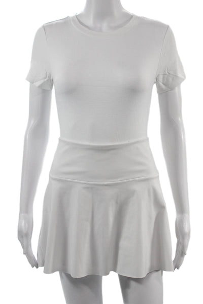 Athleta Womens Mini Skater Skort White Size L