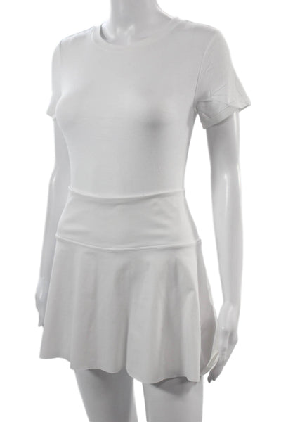 Athleta Womens Mini Skater Skort White Size L