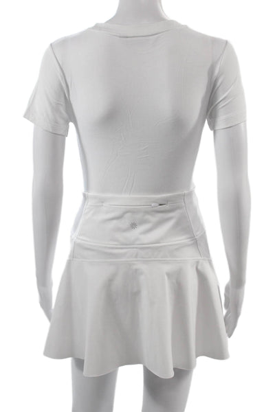 Athleta Womens Mini Skater Skort White Size L