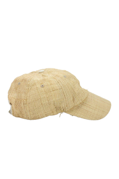 Hatattack Womens Straw Summer Hook & Loop Closure Baseball Cap One Size