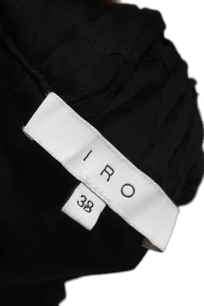 IRO Women Peasant Skirt Black 100% Polyester Mini Size 38