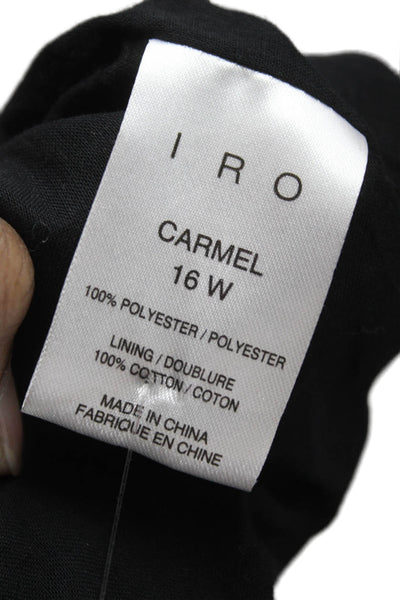 IRO Women Peasant Skirt Black 100% Polyester Mini Size 38