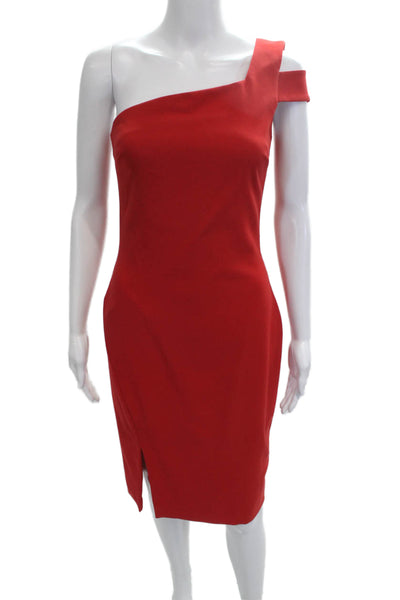 Likely Womens Bodycon Sheath Dress Red Knee Length Zip Size 2