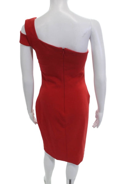 Likely Womens Bodycon Sheath Dress Red Knee Length Zip Size 2