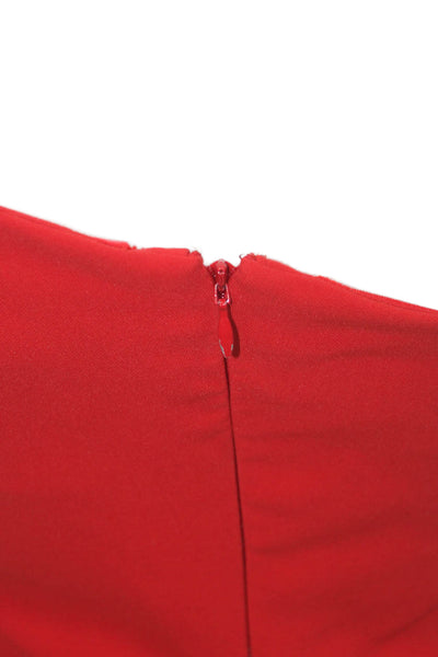 Likely Womens Bodycon Sheath Dress Red Knee Length Zip Size 2