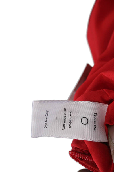 Likely Womens Bodycon Sheath Dress Red Knee Length Zip Size 2