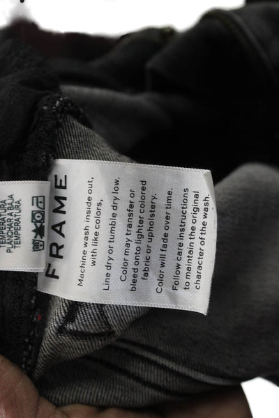 Frame Denim Womens Skinny Cropped Ankle Jeans Gray High Rise Size 26