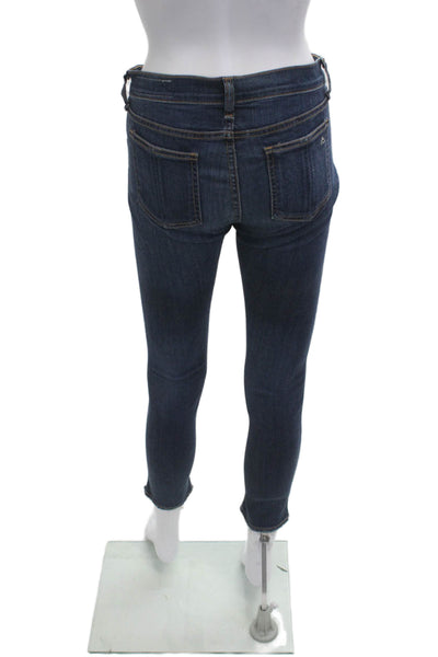 Rag & Bone Womens Ankle Skinny Dark Blue Jeans Sz 26