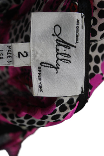 Milly Of New York Women Black Silk Floral Camisole Size 2