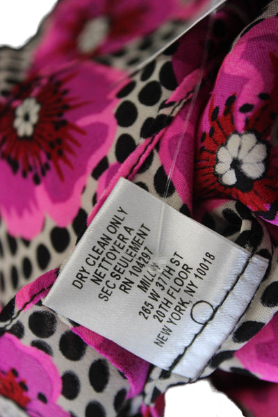 Milly Of New York Women Black Silk Floral Camisole Size 2